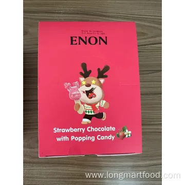 Strawberry Elk Lollipop with Popping Candy